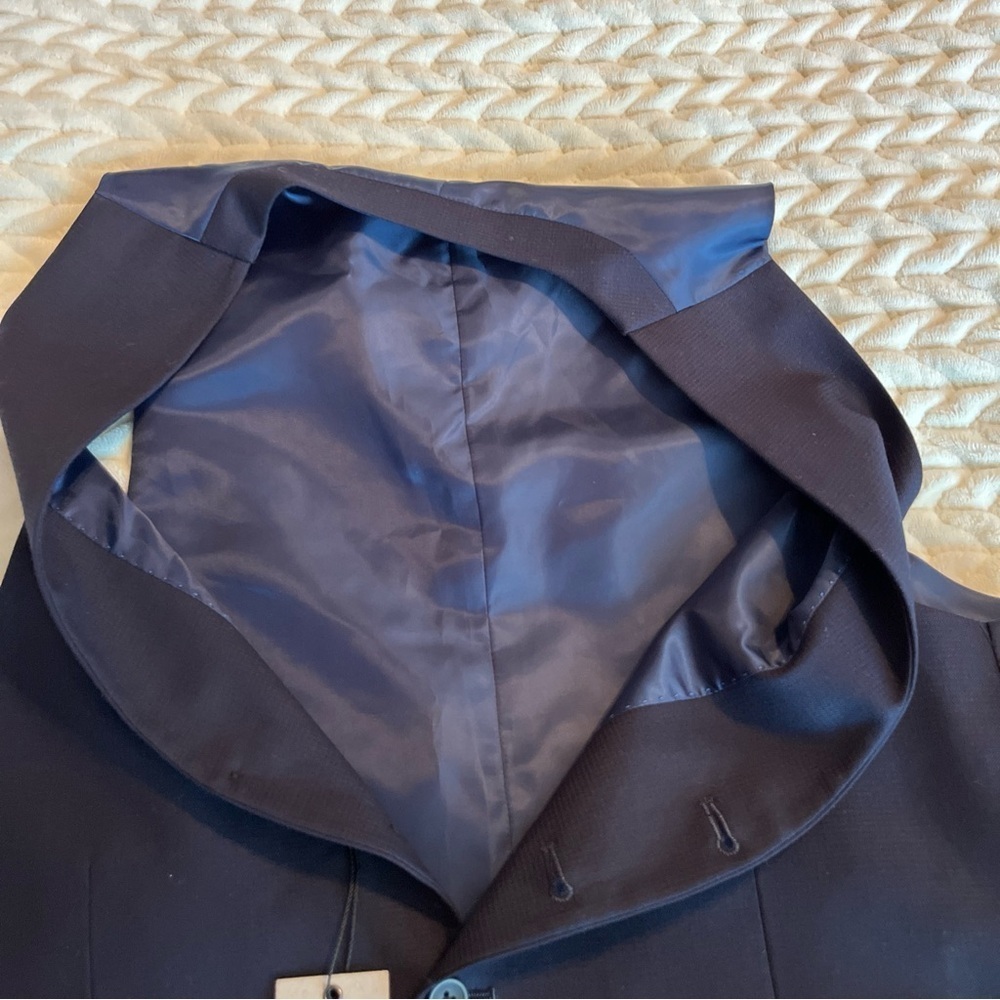 Kenneth Cole Reaction Men's Navy Vest Size small Formal Business - Picture 10 of 11
